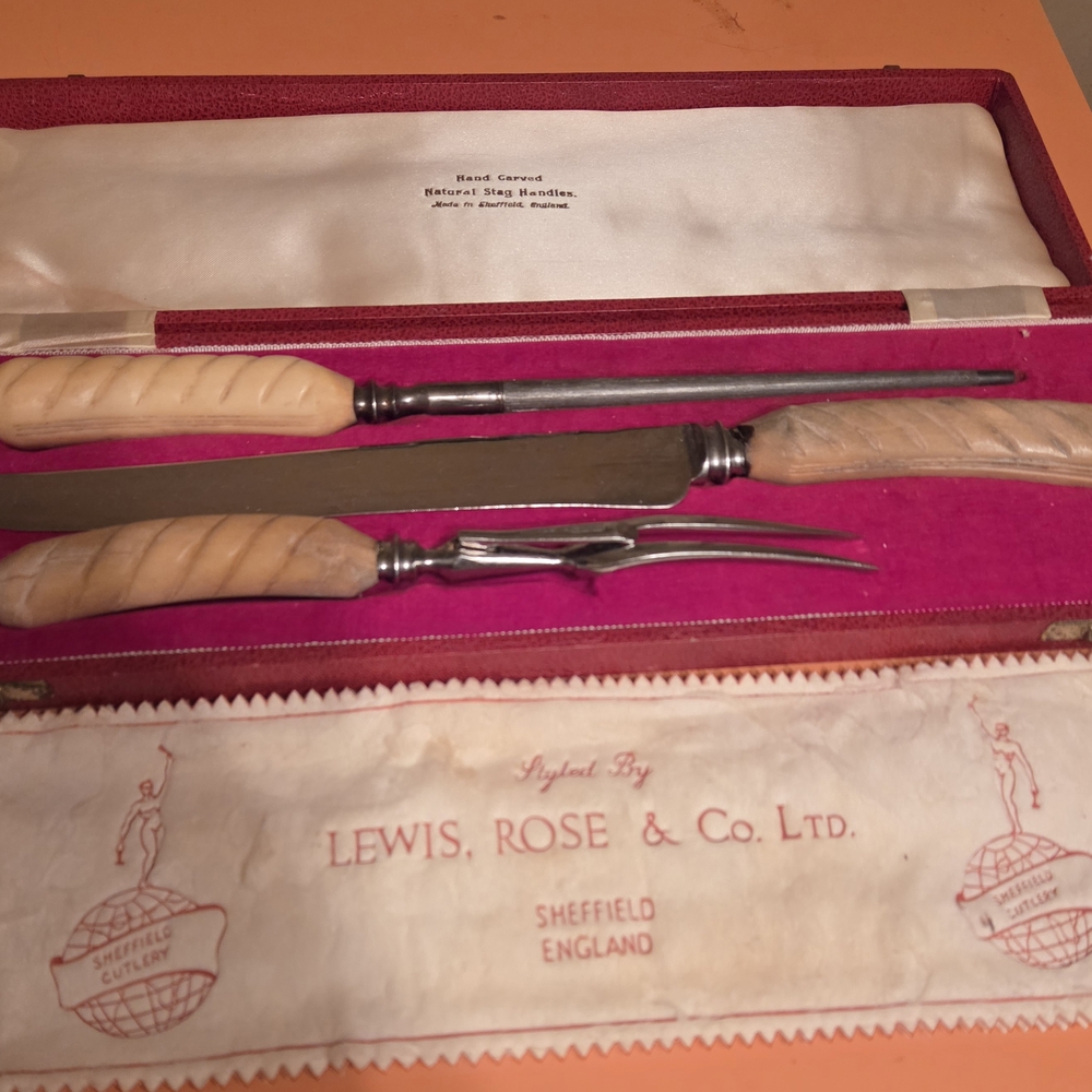 Lewis, Rose & Co. Sheffield Carving Set